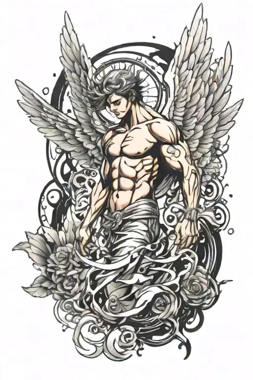 Man Angel With Shine