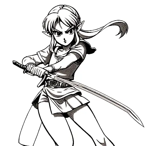 Zelda With Sword