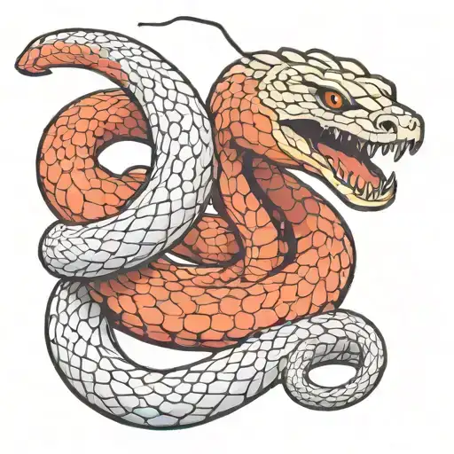 Ouroboro Snake Biting Itself