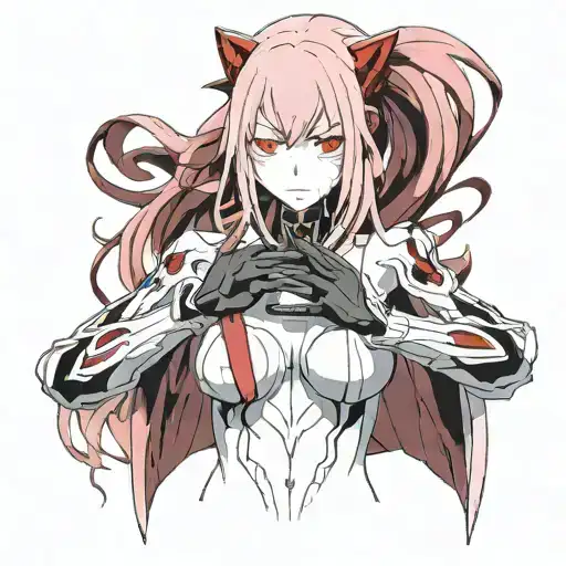 Nsfw Zero Two With Red Eyes Huge Chest Hand
