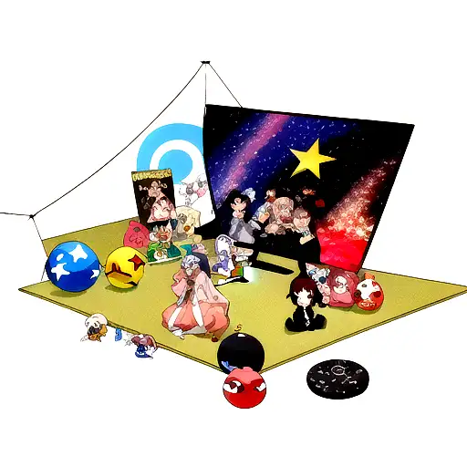 Star And 8 Ball And 17