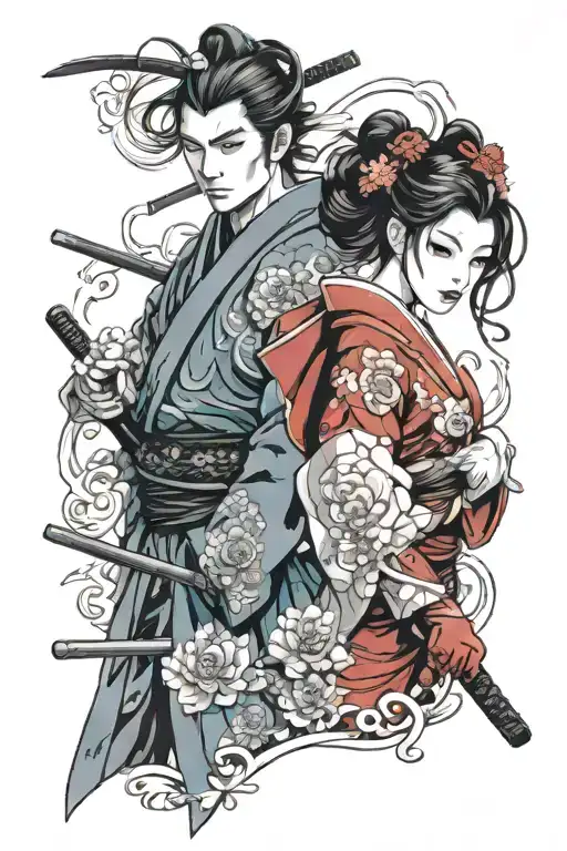 Samurai And Geisha