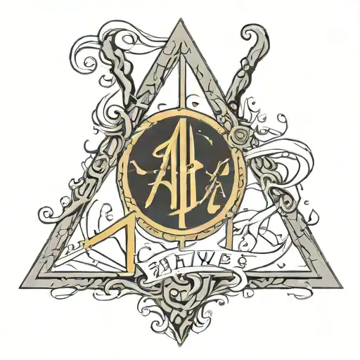 Harry Potter Deathly Hallows Symbol With Always Under It In Cursive