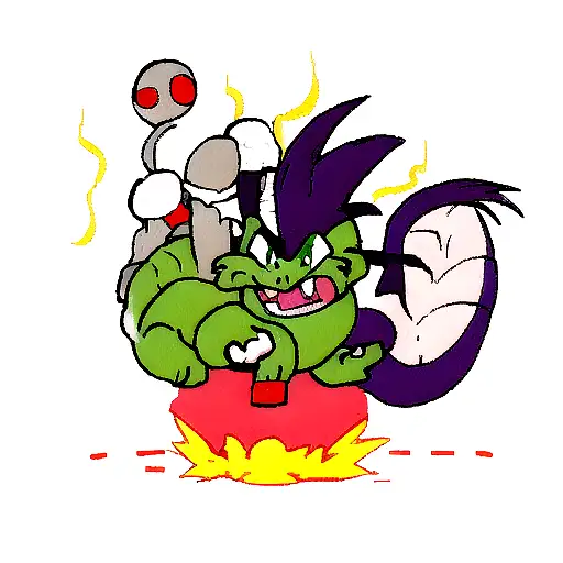 A Dragon Breathing Fire With Dragon Ball Symbols Incorporated