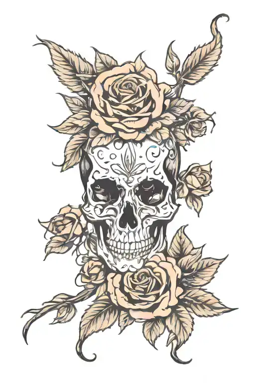 Skull And Roses