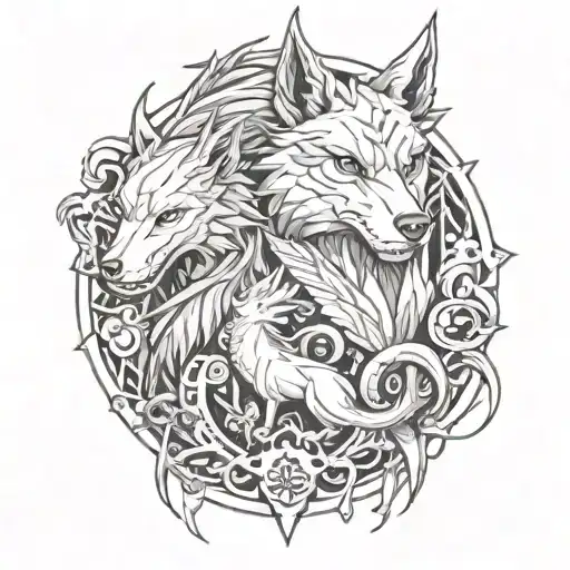 Wolf And Dragon