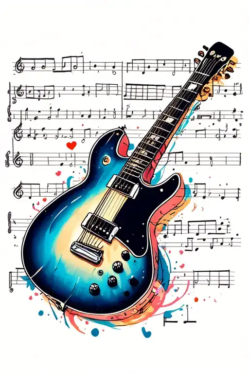 Guitar With Notes