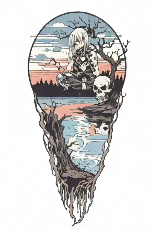 Ghastly In Front Of A Lake