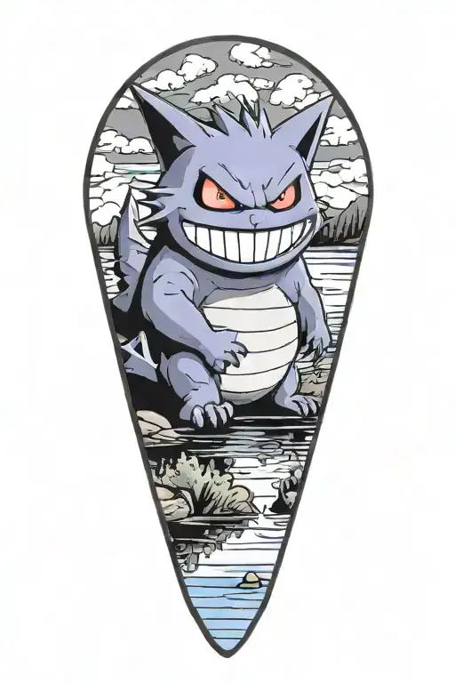 Gengar In Front Of A Lake