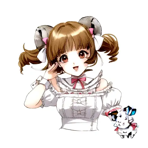 A Little Lamb With A Ribbon Around Her Neck