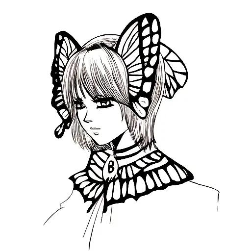 Butterfly Skull And Woman