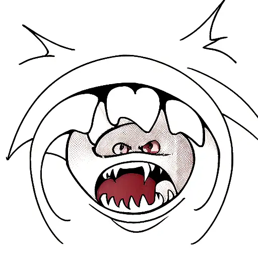 Venom With Open Mouth And Teeth And Toungle