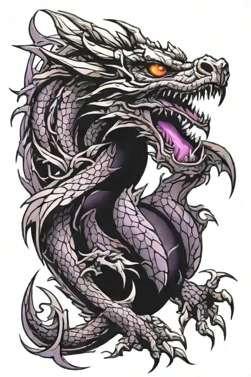 Dragon With Purple Eyes