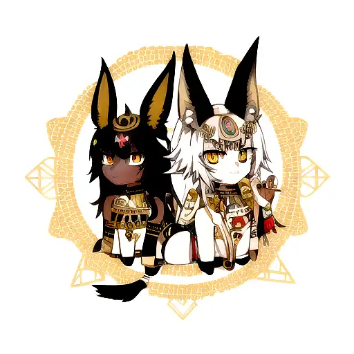 Anubis Tatoo With Pyramid And Egyptian Eyes