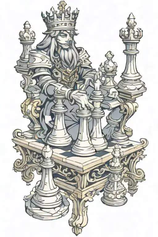 Anime King Chess Piece