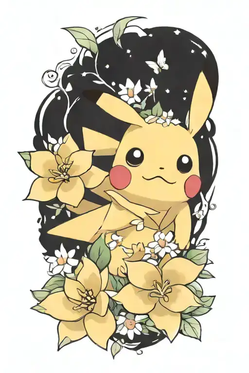 Pikachu With Flower