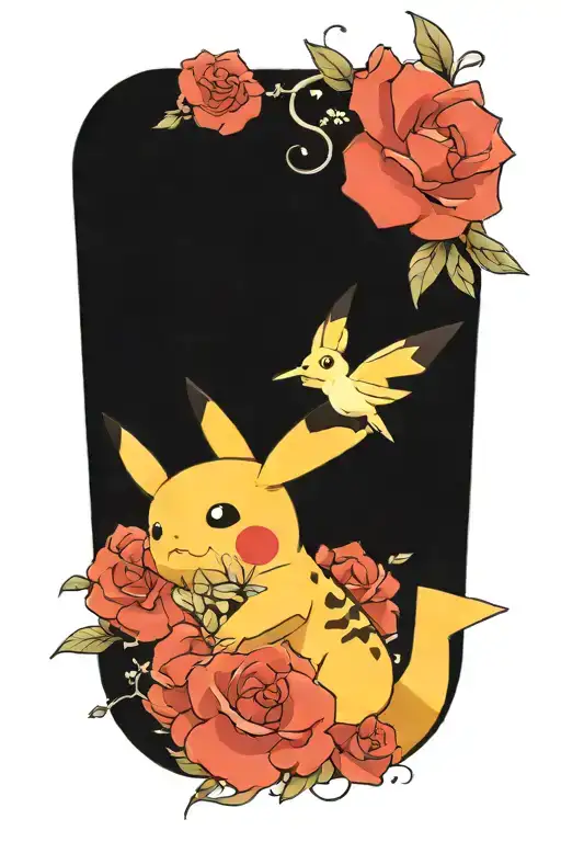 Pikachu With Flower