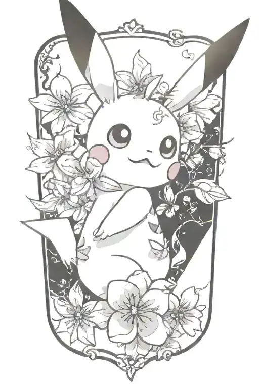 Pikachu With Flower