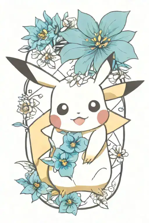 Pikachu With Flower