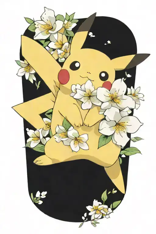 Pikachu With Flower