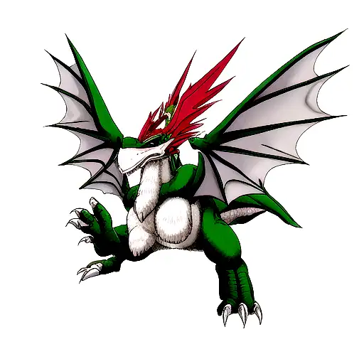 A Welsh Dragon Spreading Its Wings