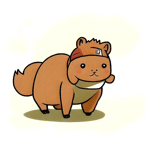 A Capybara Dresssed As Naruto
