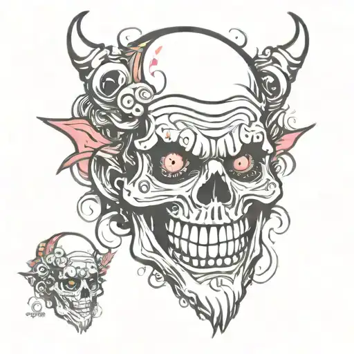 Skull Clown Face
