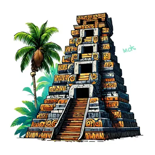 Guatemalan Mayan And Temple Tribal Tikal