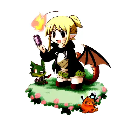 Cute Dragon With A Lighter