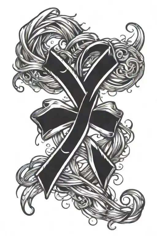 Cancer Ribbon Wrapped