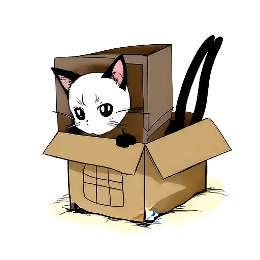 Siamese Cat In Box
