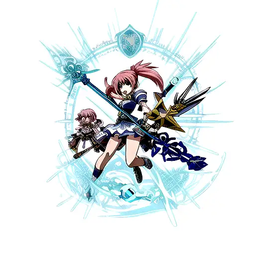 Keyblade With Hyla Shield In Background