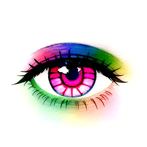 Colored Watercolor Eye