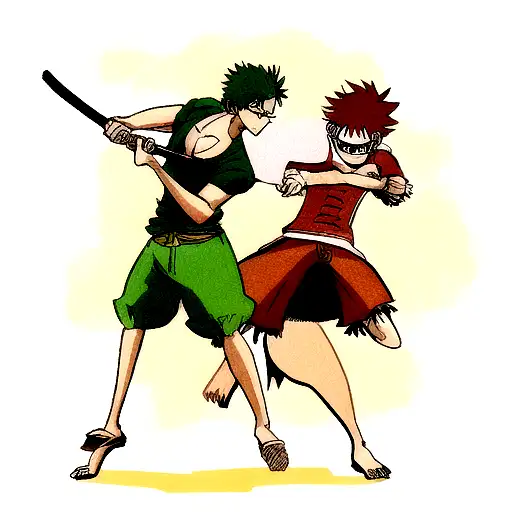 Onepiece Zoro E Luffy Em Batalha