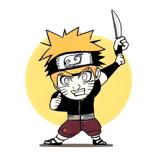 Naruto Hold A Knife