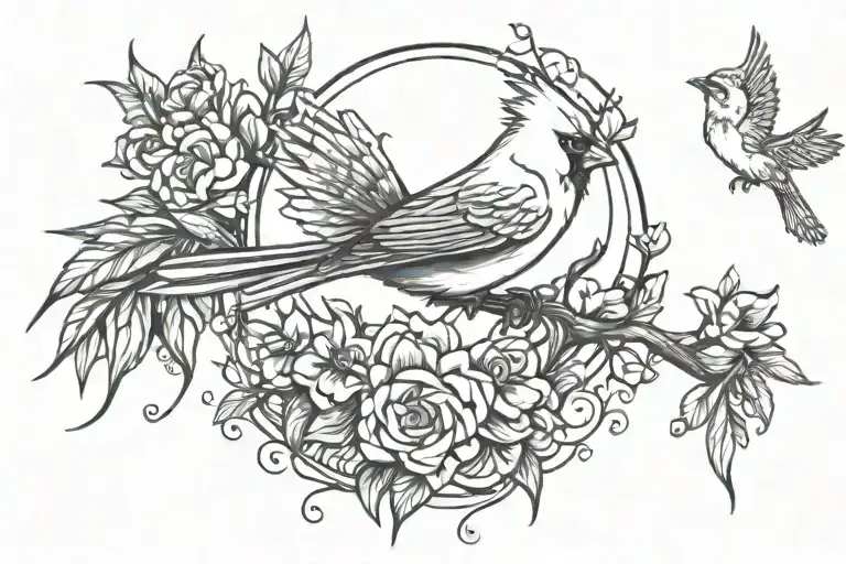 Cardinal Bird Rising