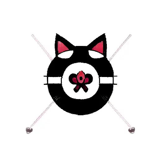 A Health Insurance Symbol Incorporated Into A Minimalist Cat