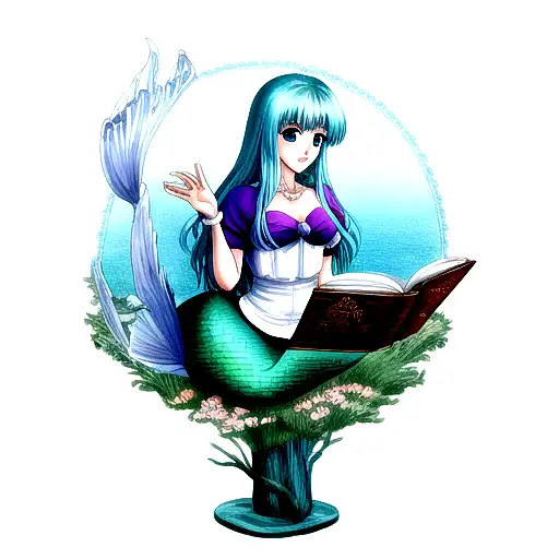 Mermaid Reading Fairytales And Magic