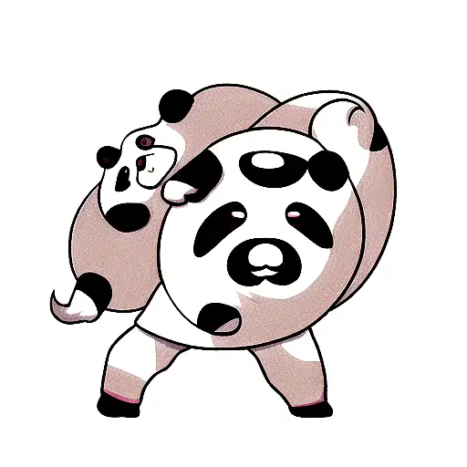 Warrior Panda With Yin Yang