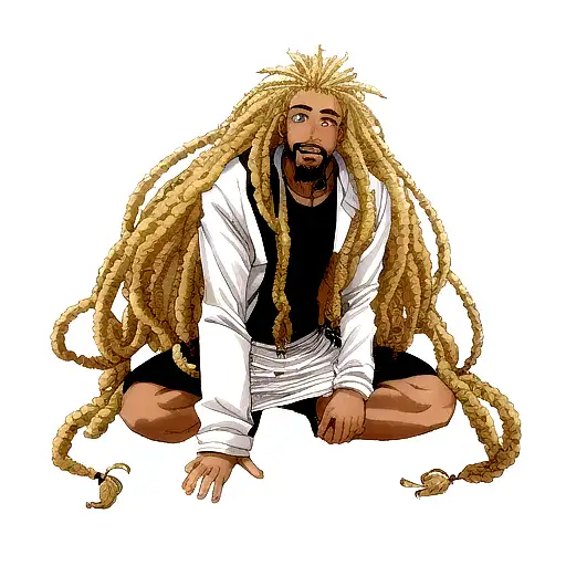 Black Man With Locs In Ny Blonde Tips And Goatee