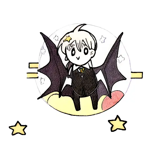 Bat And Moon And Stars Details