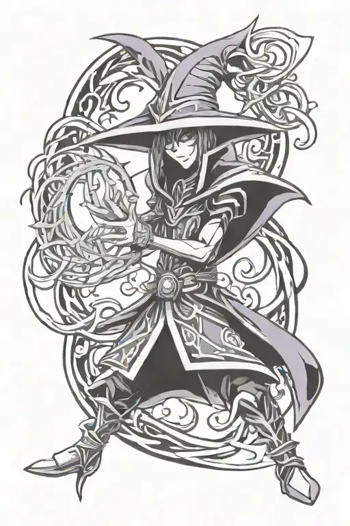 Dark Magician Yugioh Card Art