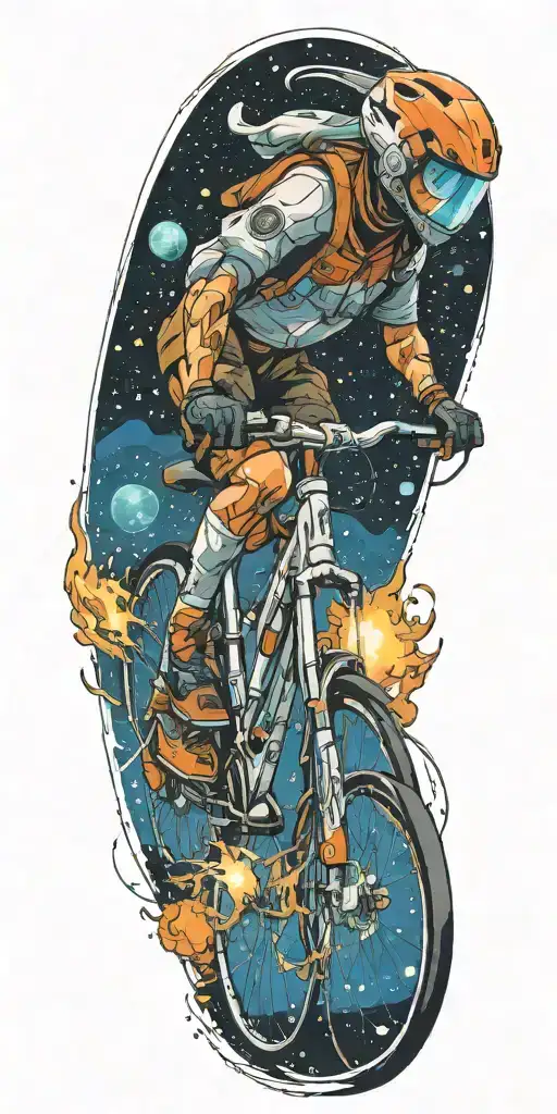Bicycling In Space Themed