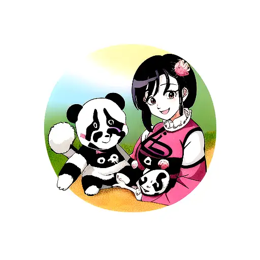 Mom And Daughter Panda
