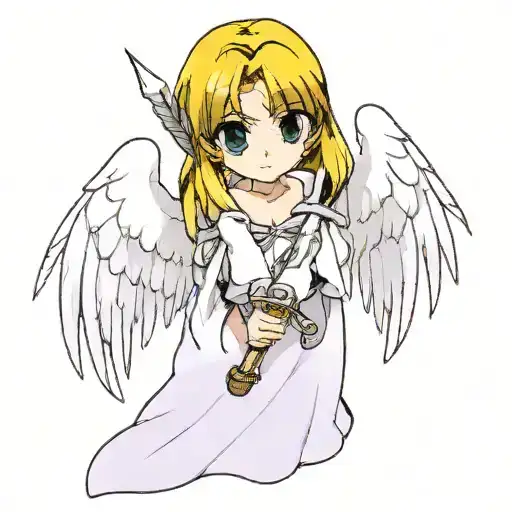 Angel Holding Sword