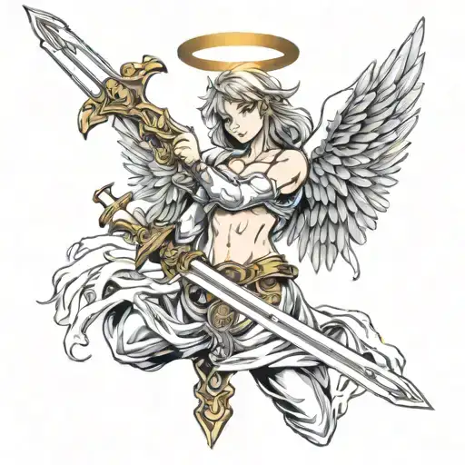 Angel Holding Sword