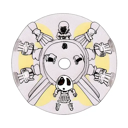 Skeleton Surfinglongboard Family Circle