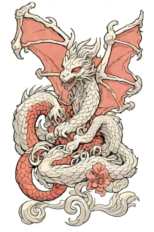 Falkor Luck Dragon Tattoo Design