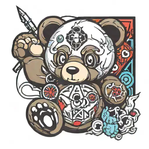 Kycom School Logo Bear Integrated With Medical Symbols