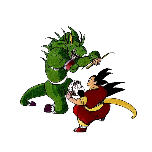 Illustrate A Scene From Dragon Ball With A Realistic Depiction Of Dragon Shenlong